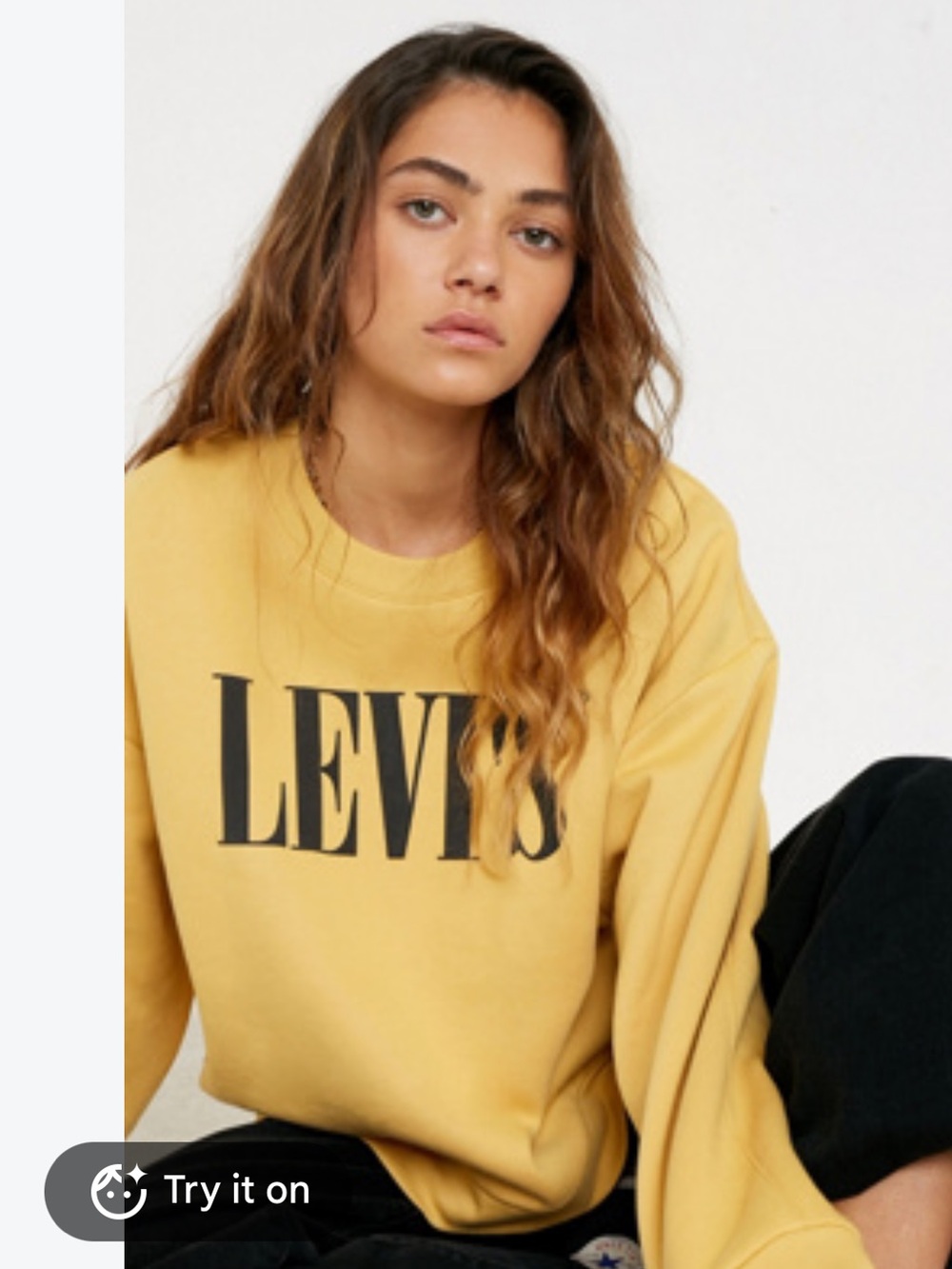 Levi's Mustard Yellow Logo Crewneck Sweatshirt